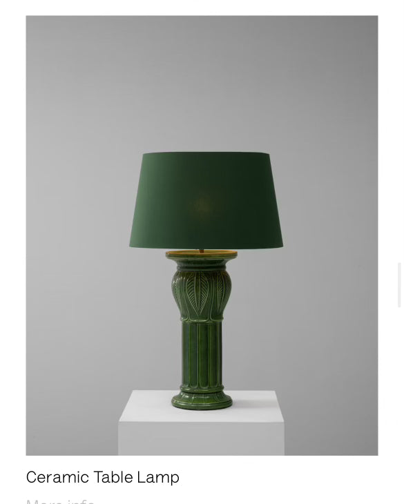 Green Ceramic Table Lamp