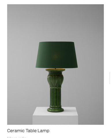 Green Ceramic Table Lamp