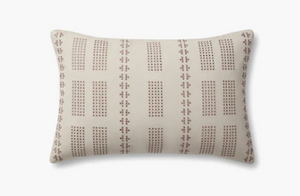 Natural/ clay patterned down filled pillow