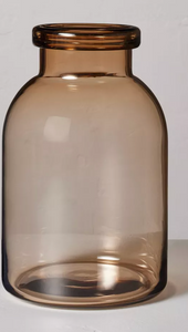 Brown glass vase