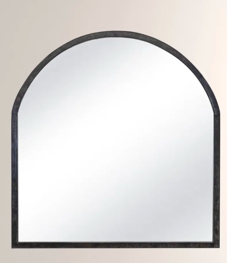 Leather Mantle Mirror