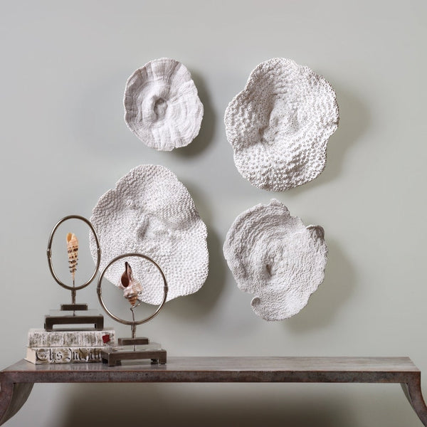 White Resin Coral Wall Decor