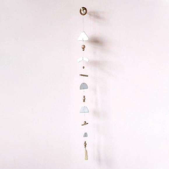 Stoneware & Wood Wall Hanging