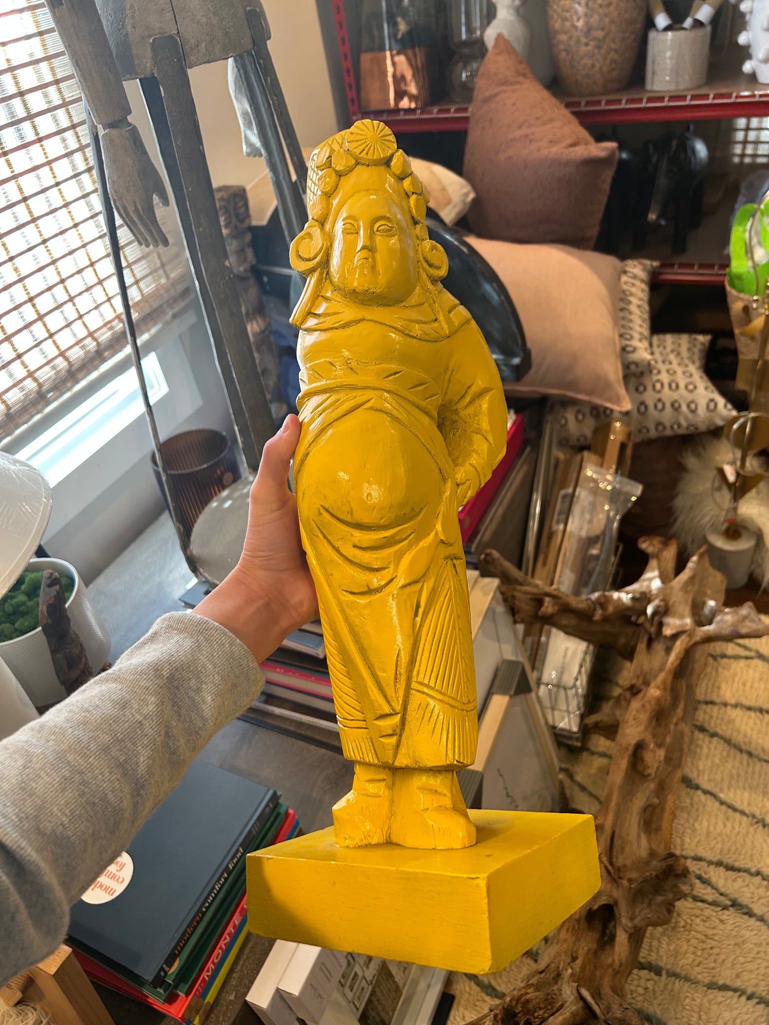 Yellow Buddha Sculpture